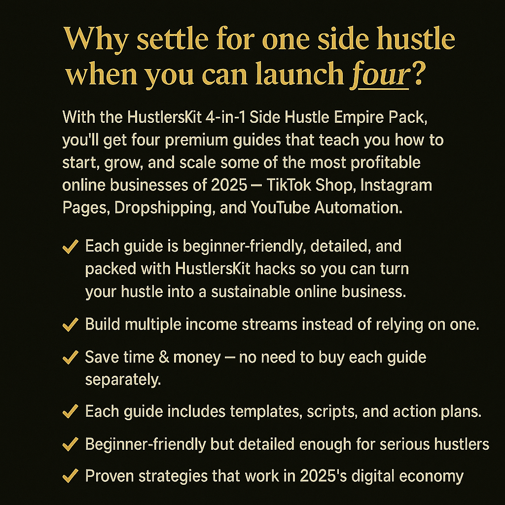 4-in-1 Side Hustle Empire Pack (2025)